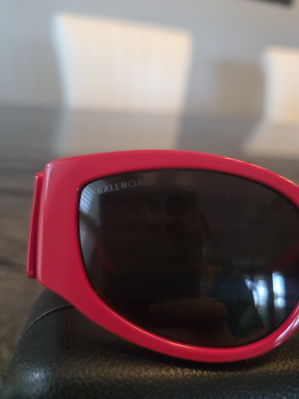 NWT AUTHENTIC Balenciaga BB0258S Bold Logo Sunglasses in Red - Picture 3 of 16